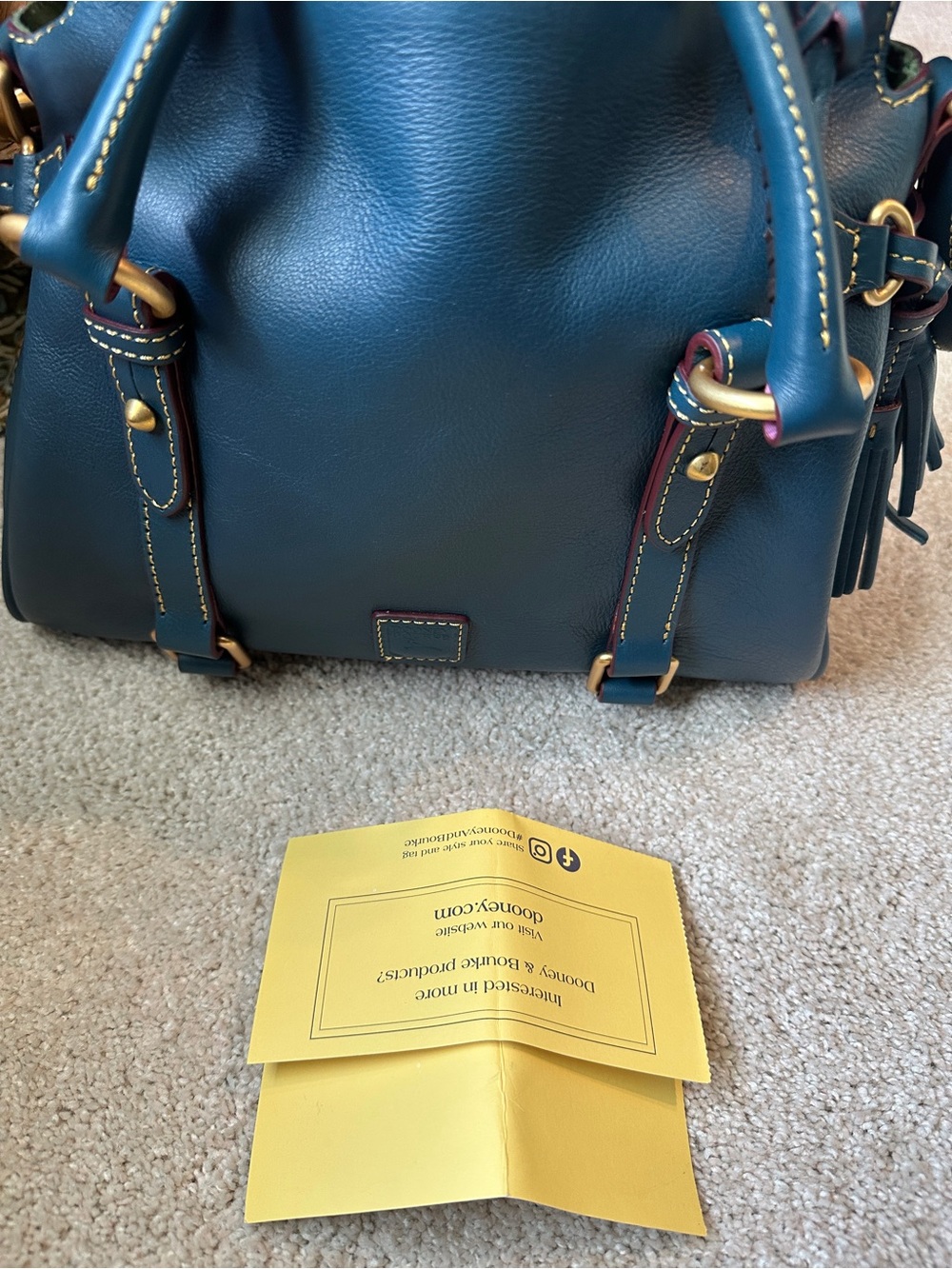 Dooney & Bourke Denim Florentine Satchel -EUC REGULAR - Picture 10 of 10